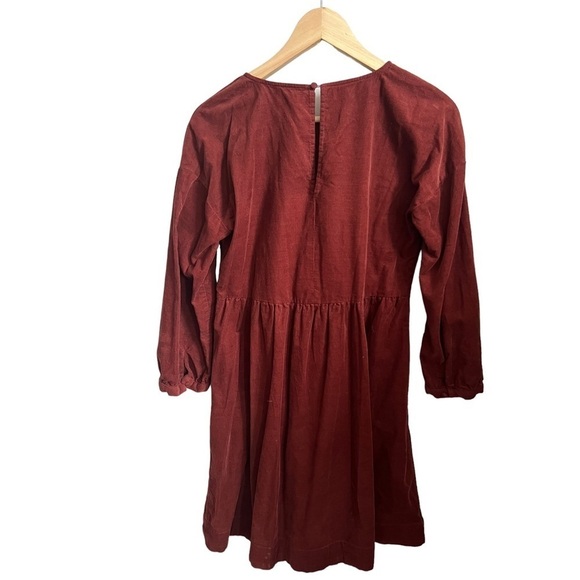 Madewell Corduroy Relaxed Mini Dress in Rust Color Size Small - Picture 7 of 7